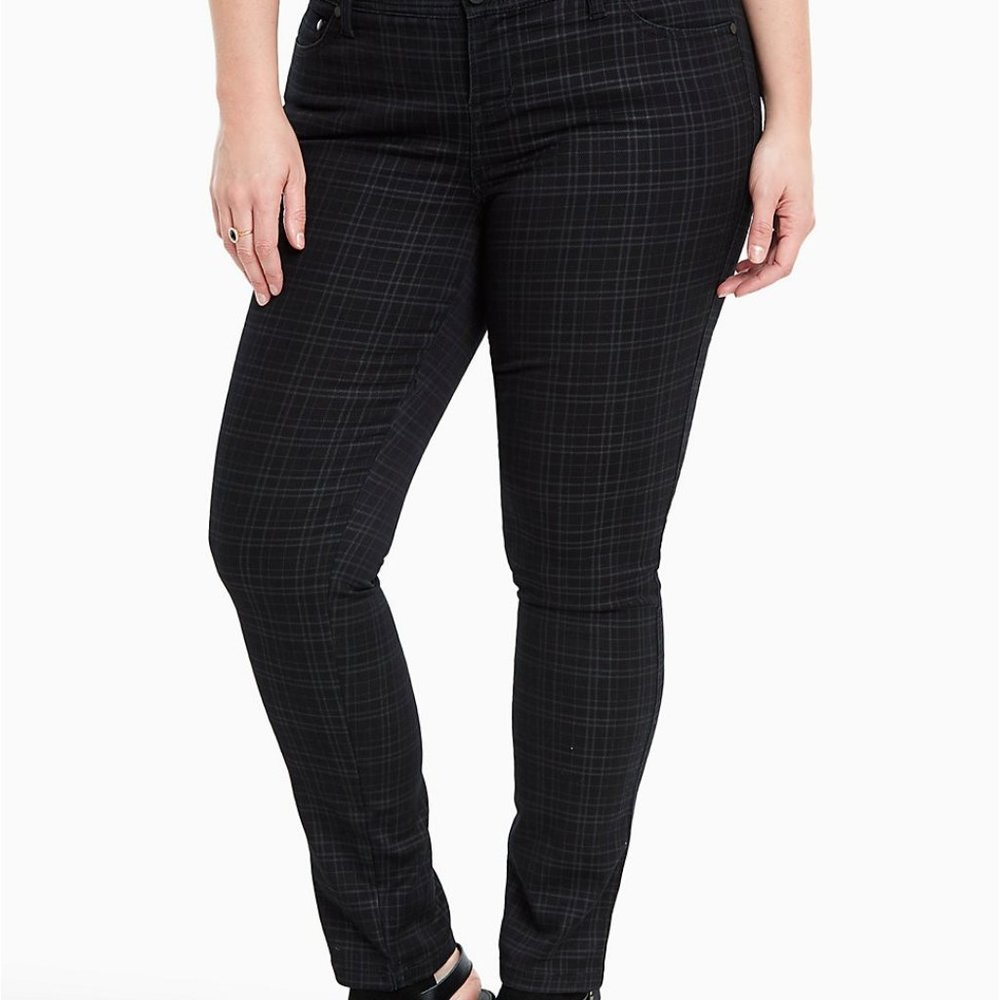 Torrid Luxe Stretch Skinny Pant - Plaid Print